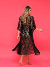 kaftan largo 497 blonda negro